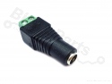 Power jack plug Female DC 2,1x5,5mm with block terminal connection